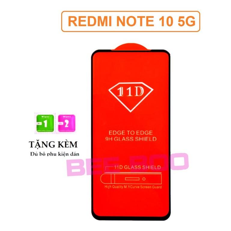 Kính cường lực Dành Cho Điện Thoại Xiaomi Redmi Note 10/ 10s/ 10 5g - Full màn hình 11D và trong suốt