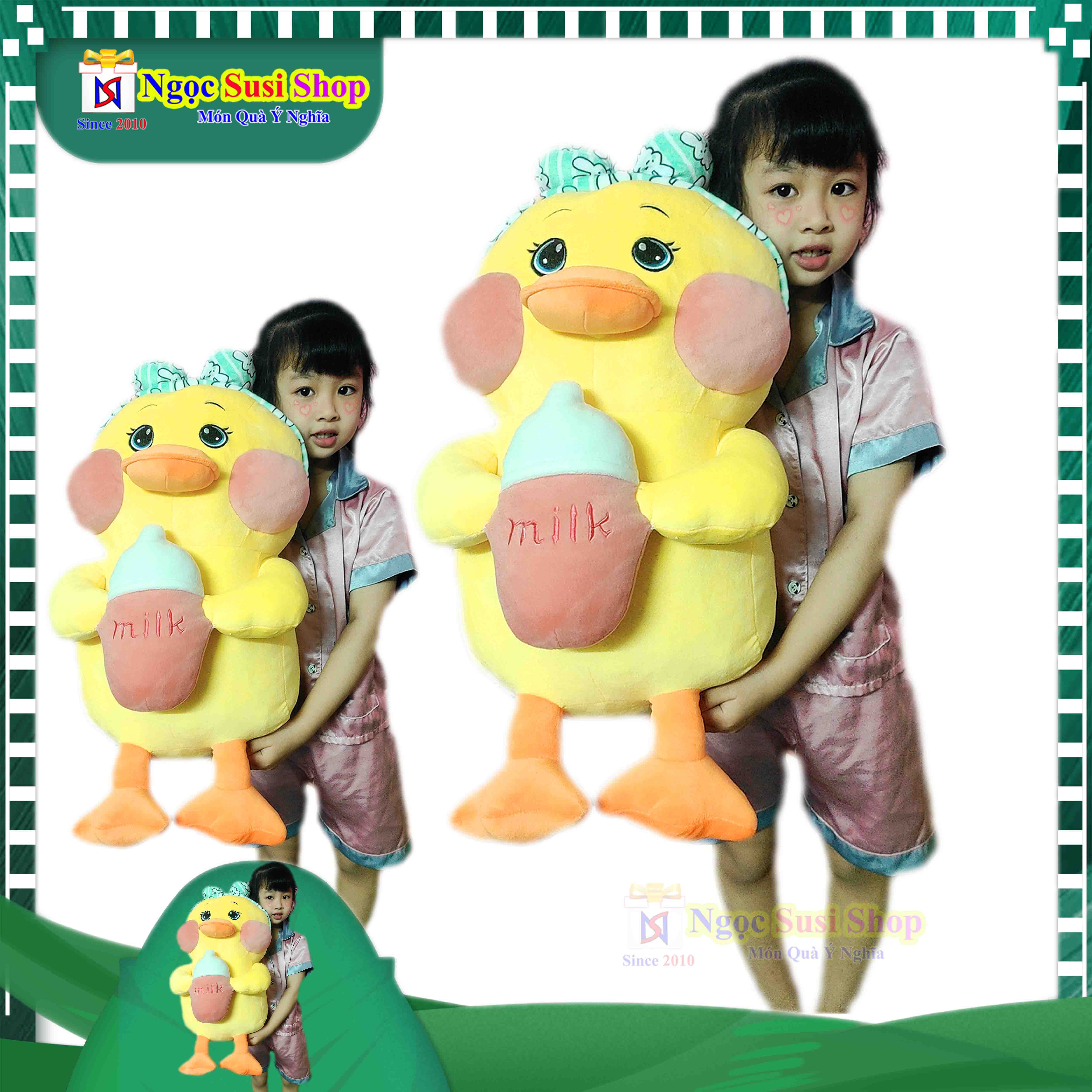 GẤU BÔNG VỊT ÔM BÌNH SỮA SIÊU DỄ THƯƠNG ÔM NGỦ