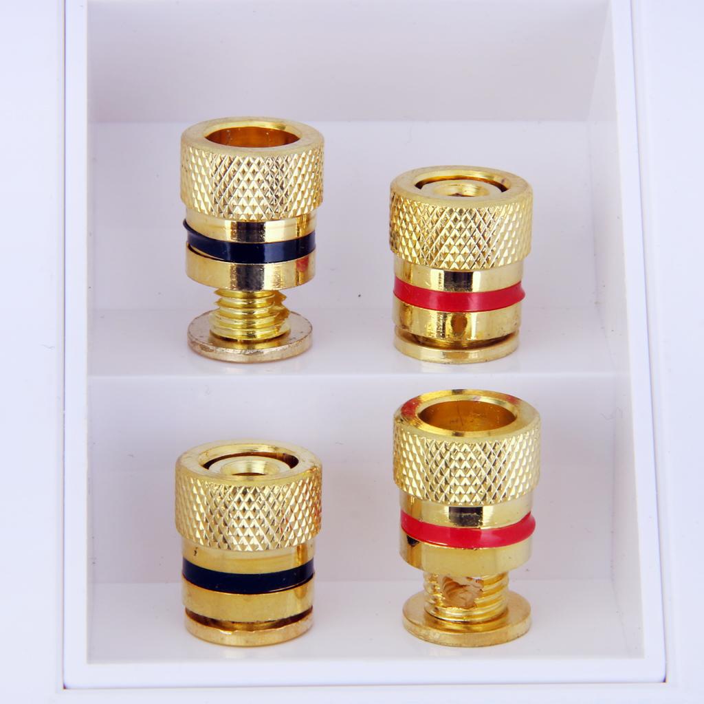 4 Count Speaker Wall Plate 2+4 Banana Binding Posts for Speaker Decor