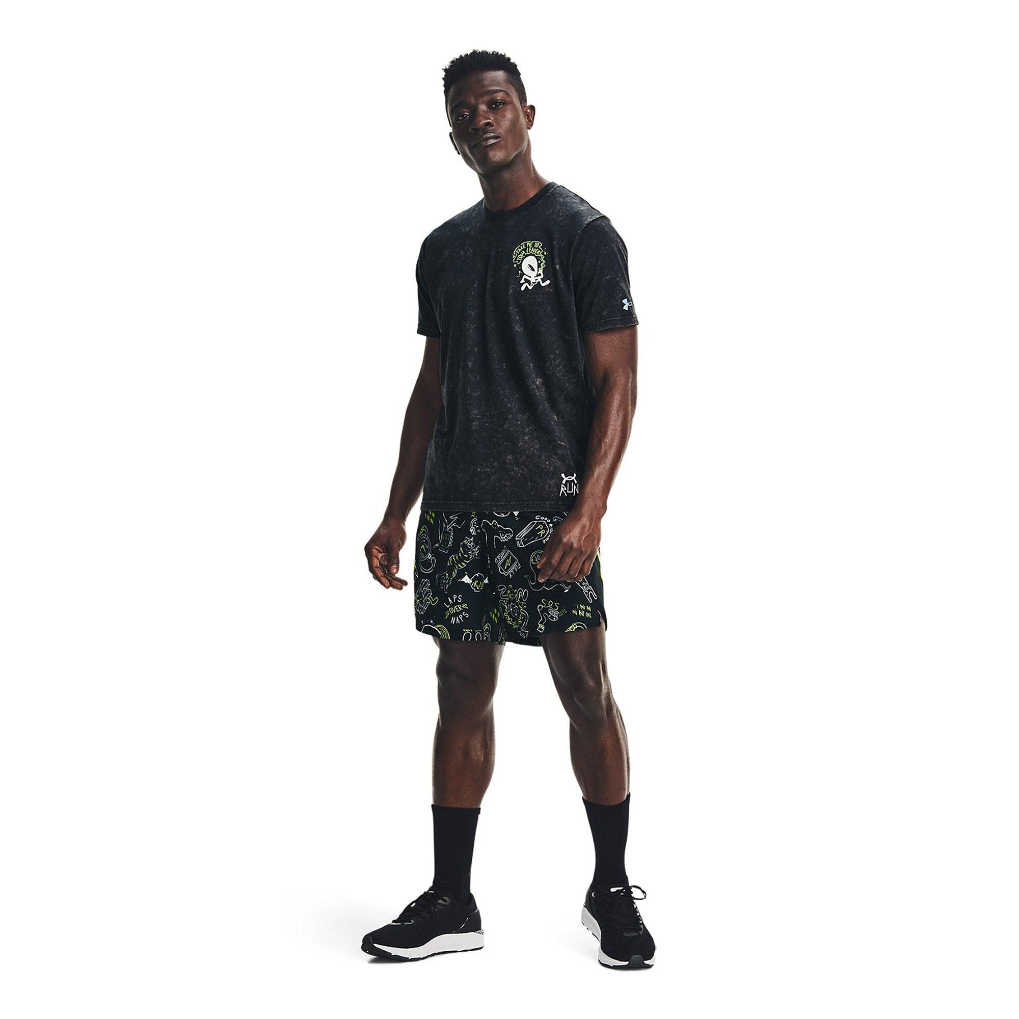 Áo thun tay ngắn chạy bộ nam Under Armour Run Your Face Off Flying - 1361481-001