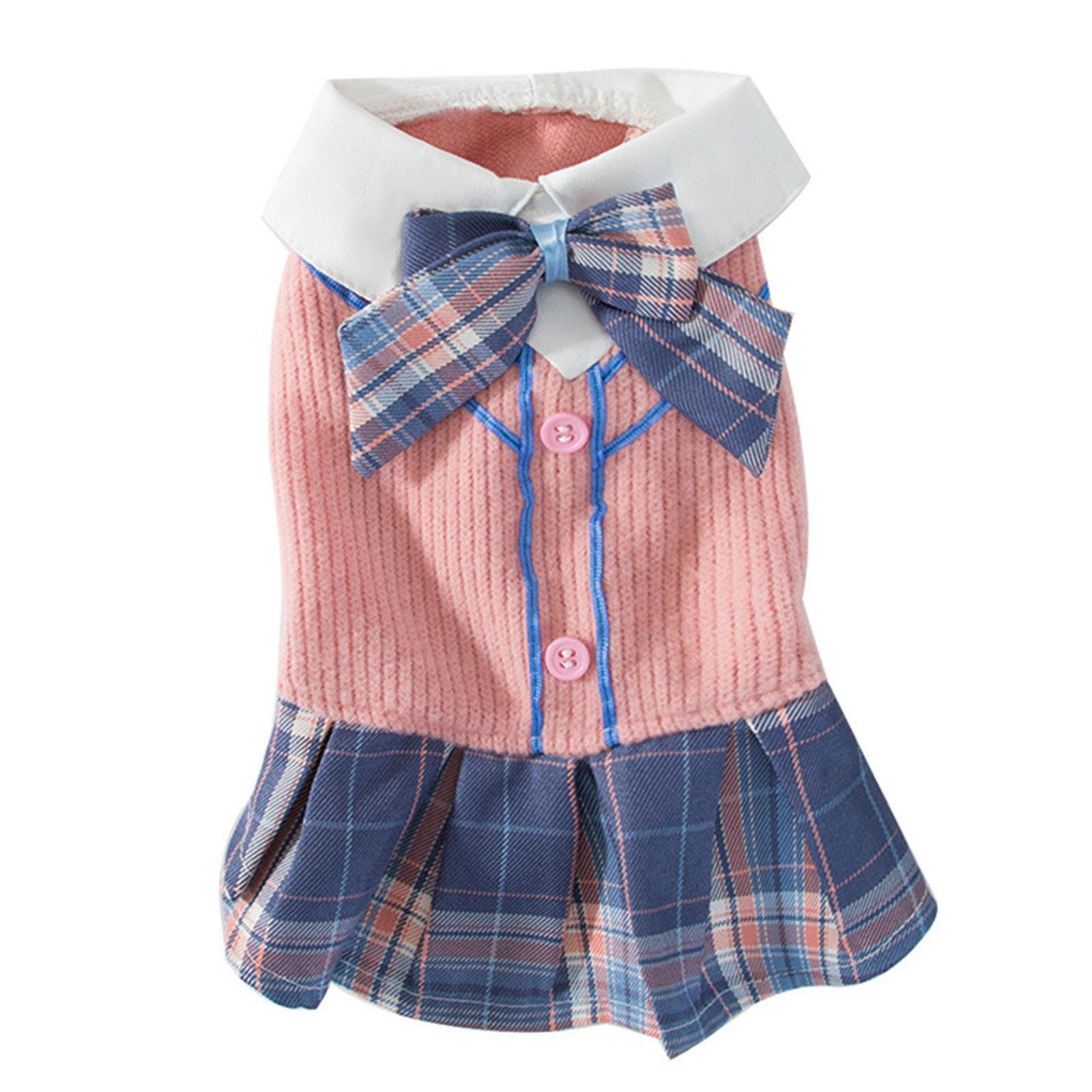 Dress Bowknot Pullover for Small Dogs and Cats Pets Costume