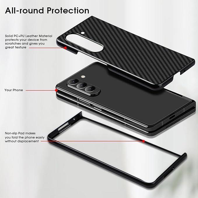 Ốp Lưng Cho Samsung Galaxy Z Fold 6 Sợi Carbon Chống Sốc hiệu X-Level Nanofiber Siêu Mỏng Chống Bám Vân Tay Bảo Vệ Camera - Hàng chính hãng