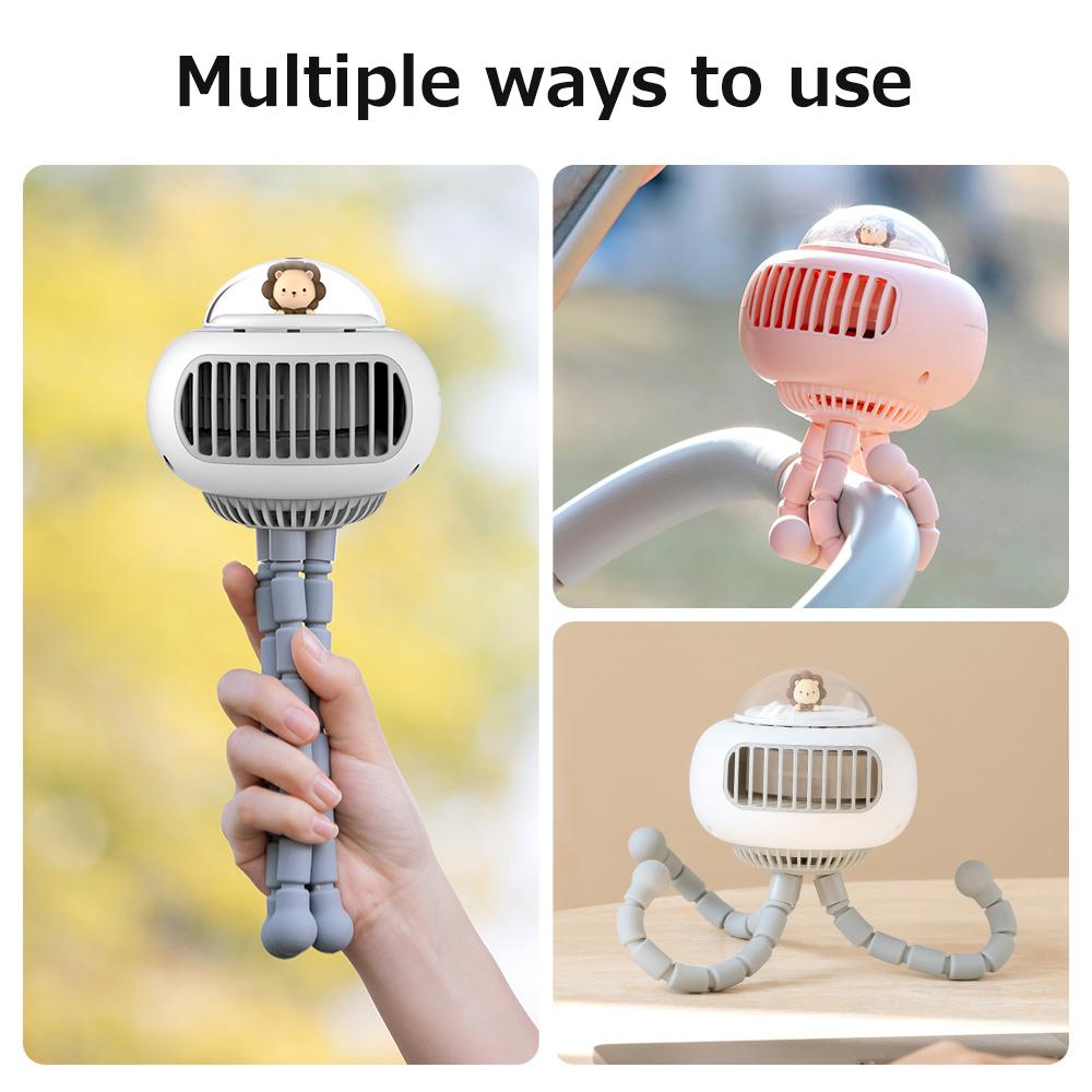 Quạt Điều Hòa Mini Không Cánh 4 Tốc Độ Không Dây 130 Độ° 3600Mah