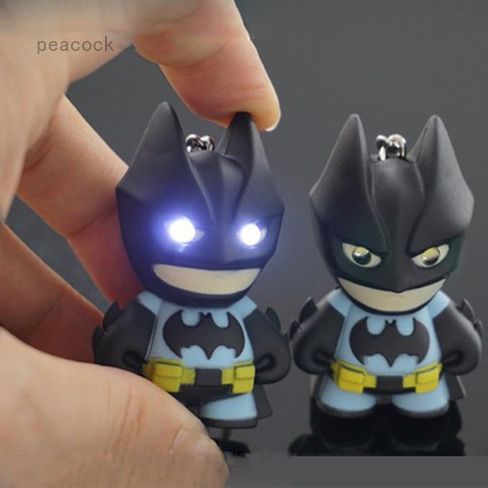 Móc Khóa Hình NGƯỜI DƠI Batman Phát Sáng Đèn Led Có Nhạc Có Đèn 3 trong 1 phong cách độc đáo cá tính xả stress