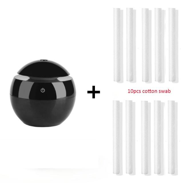 130ml USB Aroma Essential Oil Diffuser Ultrasonic Mist Humidifier Air Purifier 7 Color Change LED Night Light for Office Home