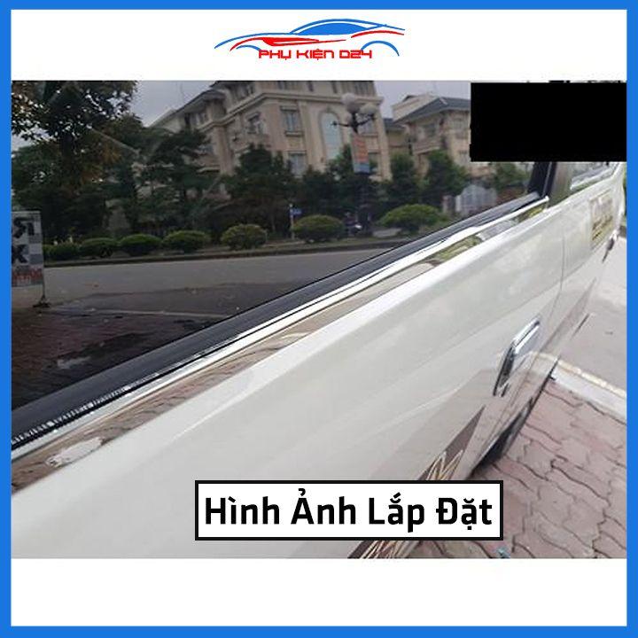 Nẹp viền chân kính inox Getz loại 6 chi tiết chống trầy trang trí xe ô tô