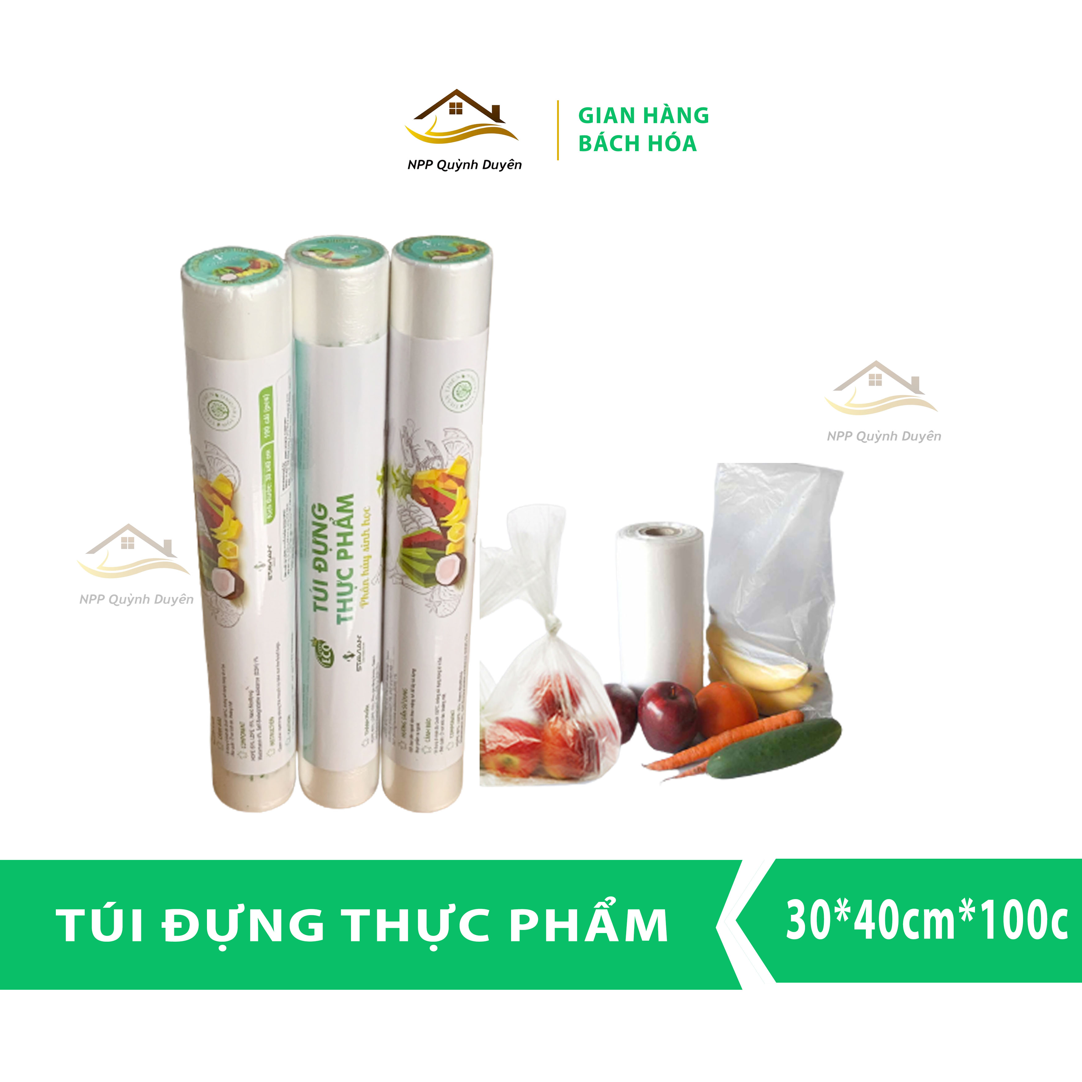 Túi đựng thực phẩm siêu thị an toàn, tiện lợi kích thước 25*35*100 cái/cuộn