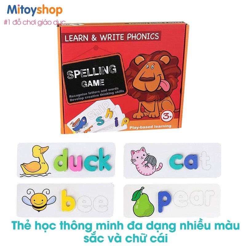 Spelling Game 2- Chữ Cái Tiếng Anh,52 bộ thẻ học ghép chữ