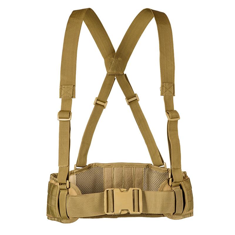 Molle War Battle Belt Vành đai quân sự Hỗ trợ eo quân đội Molle Túi vận chuyển Airsoft Săn kiện Đoạn mềm điều chỉnh đai mềm điều chỉnh Color: Belt-02-CP