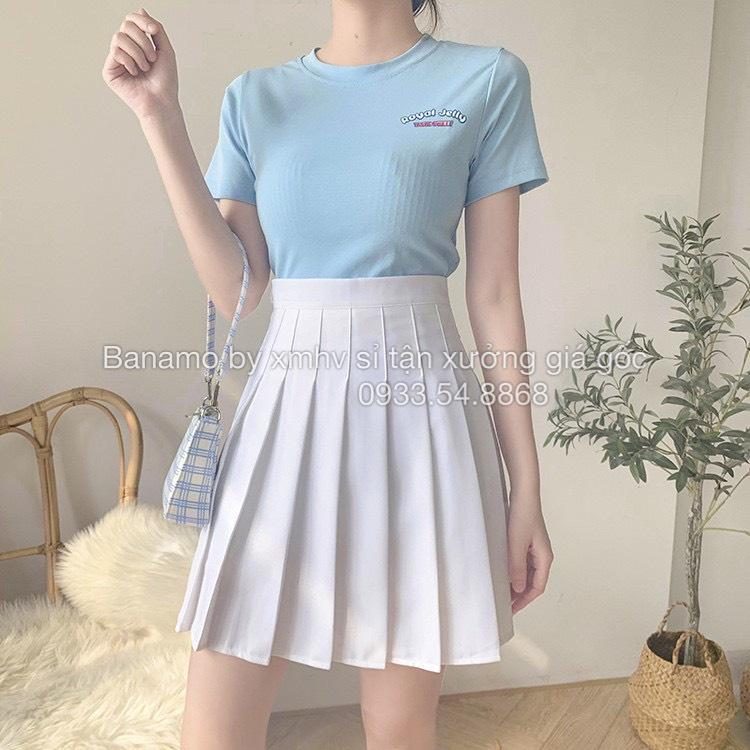 Chân váy xếp ly chất tuyết mưa form đẹp không xù lông chân váy tennis năng động thời trang Banamo Fashion 5314