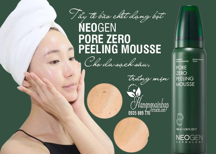 Tẩy Da Chết Dạng Bọt Min BHA, Làm Sạch, Se Khít Lỗ Chân Lông Neogen Pore Zero Peeling Mousse