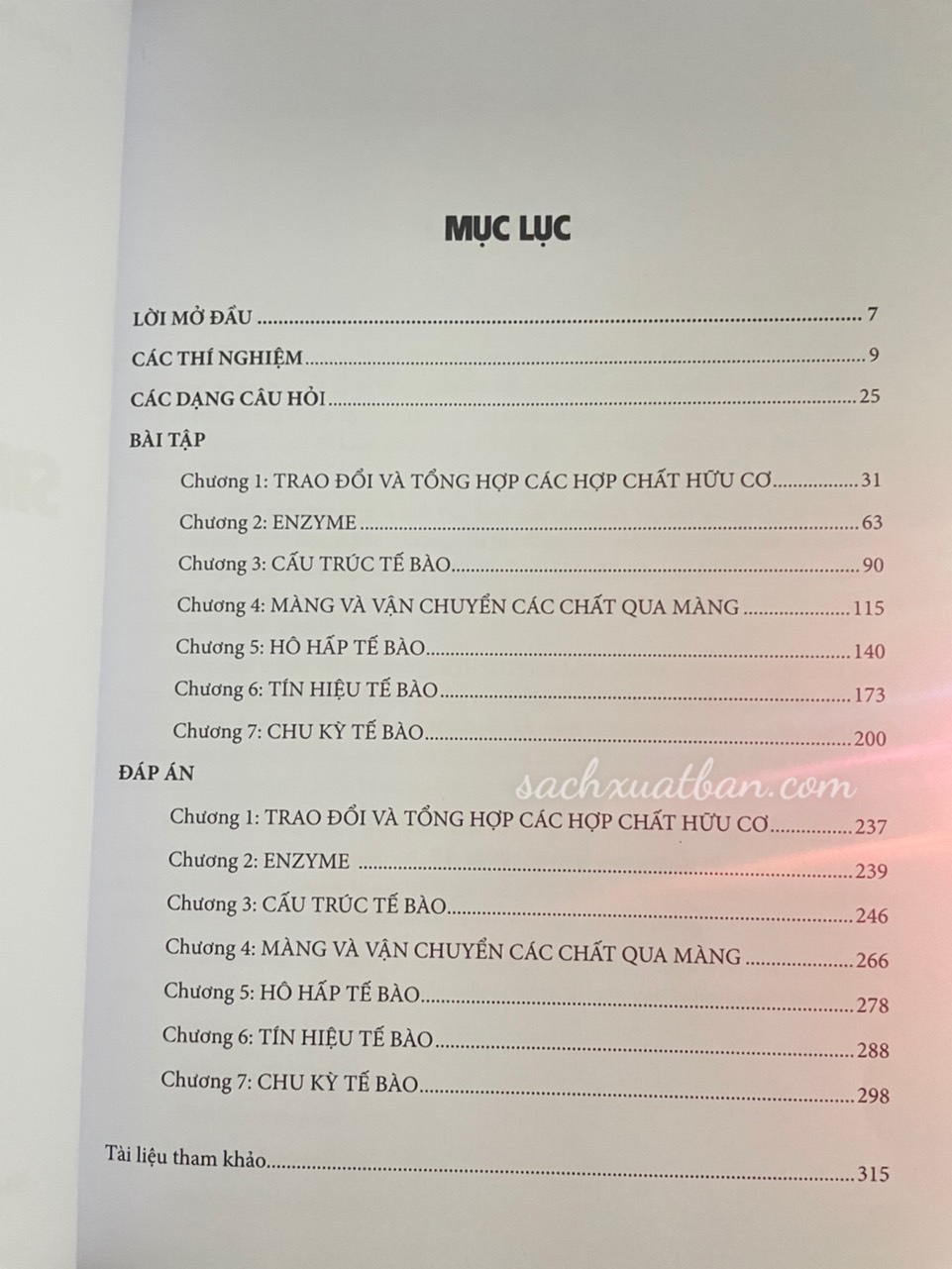 Sinh học tế bào – Bài tập chuyên đề