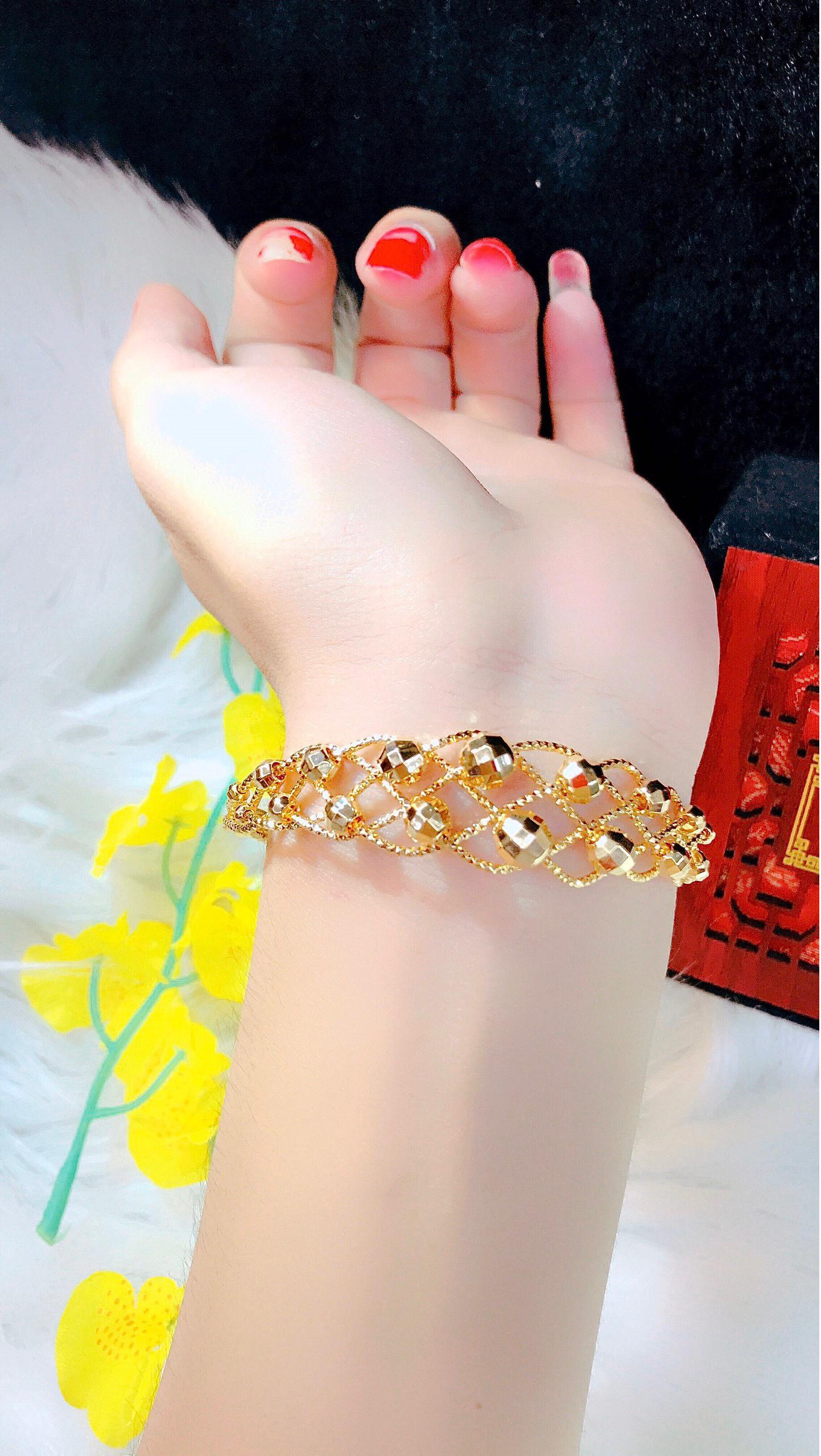 Vòng tay bi nữ mạ 18k cao cấp  E402A