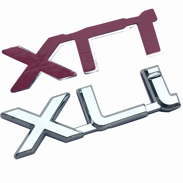 Tem Logo Chữ Nổi XLi Dán trang trí Đuôi Xe