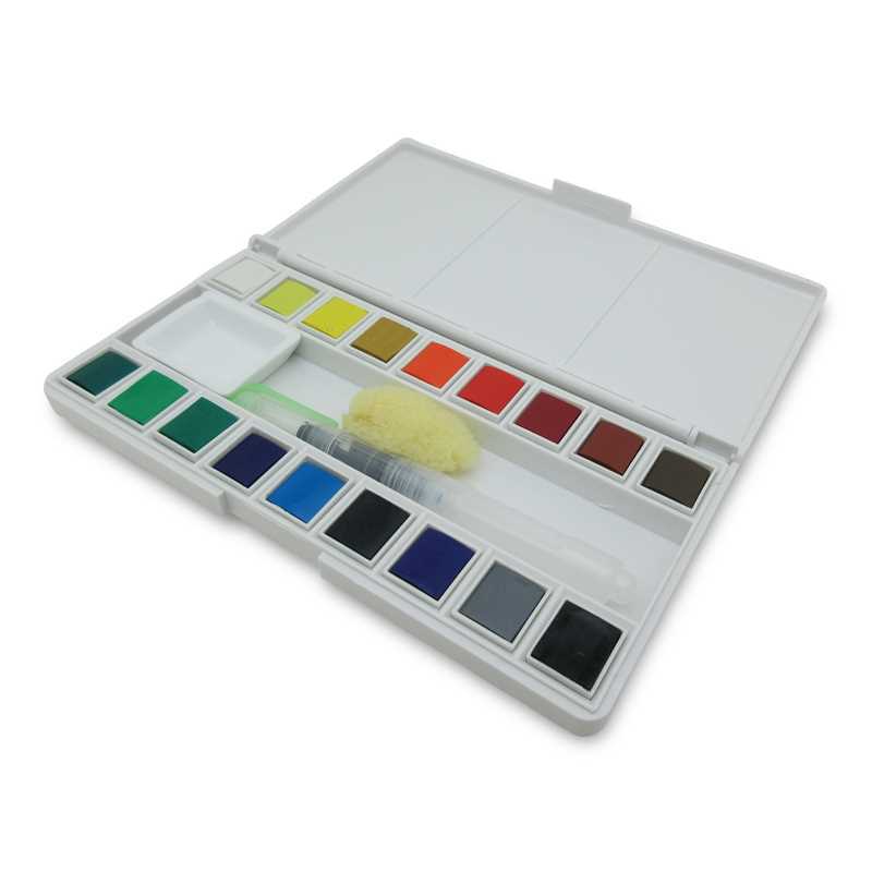 WATER COLOUR HALF PAN SET 18M MONT MARTE