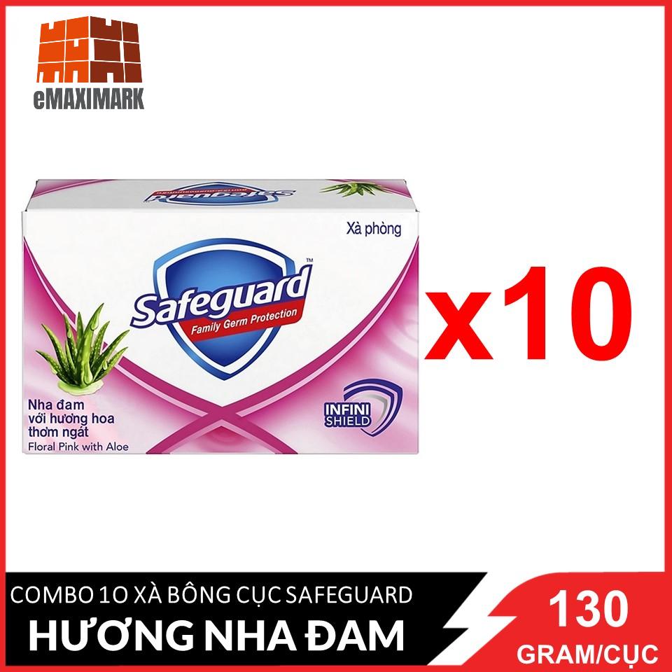 COMBO 10 bánh Safeguard Nha đam (Hồng) 130gX10