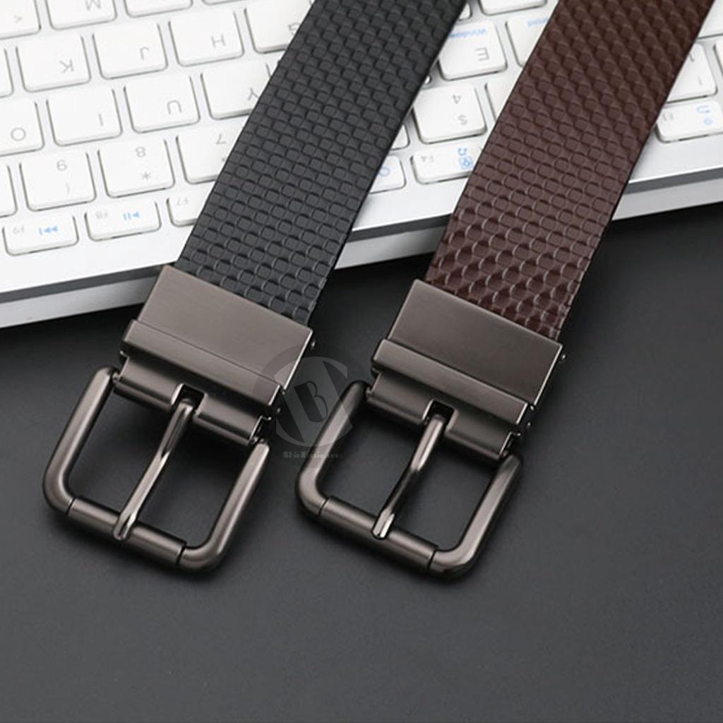 Dây Thắt Lưng, Nịt Nam Da Bò Thật Cao Cấp - ShinBasic, Bảng Khoá Kim, Đục Lỗ, Thời Trang Công Sở, BELTS21BAS10