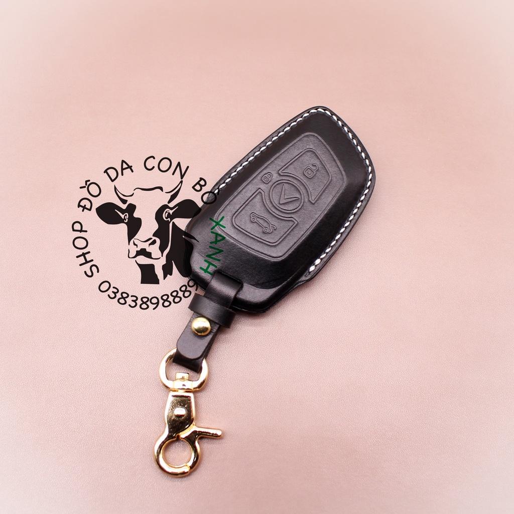 Bao da dành cho Chìa Khoá Ép Phom Vinfast Lux A2.0, SA2.0, Turbo handmade da thật 002e