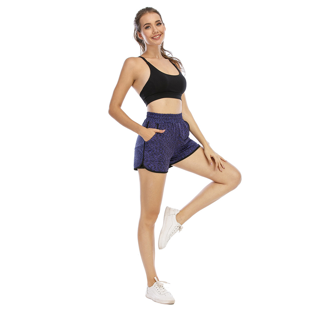 Quần short nữ thể thao 2 trong 1 tập thể dục, yoga với 2 túi phụ