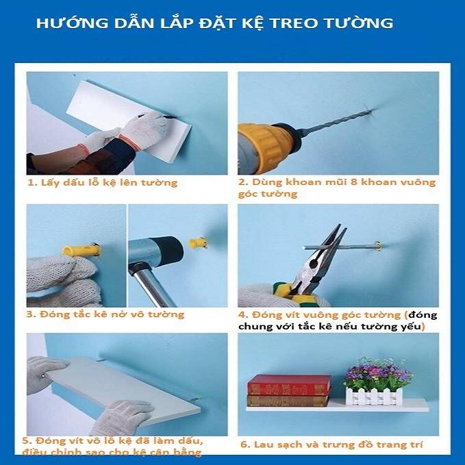 COMBO 3 KỆ TREO TƯỜNG 70CM SÂU 15CM GỖ LÕI XANH CHỐNG ẨM CAO CẤP + TẶNG PHỤ KIỆN THEO BỘ.