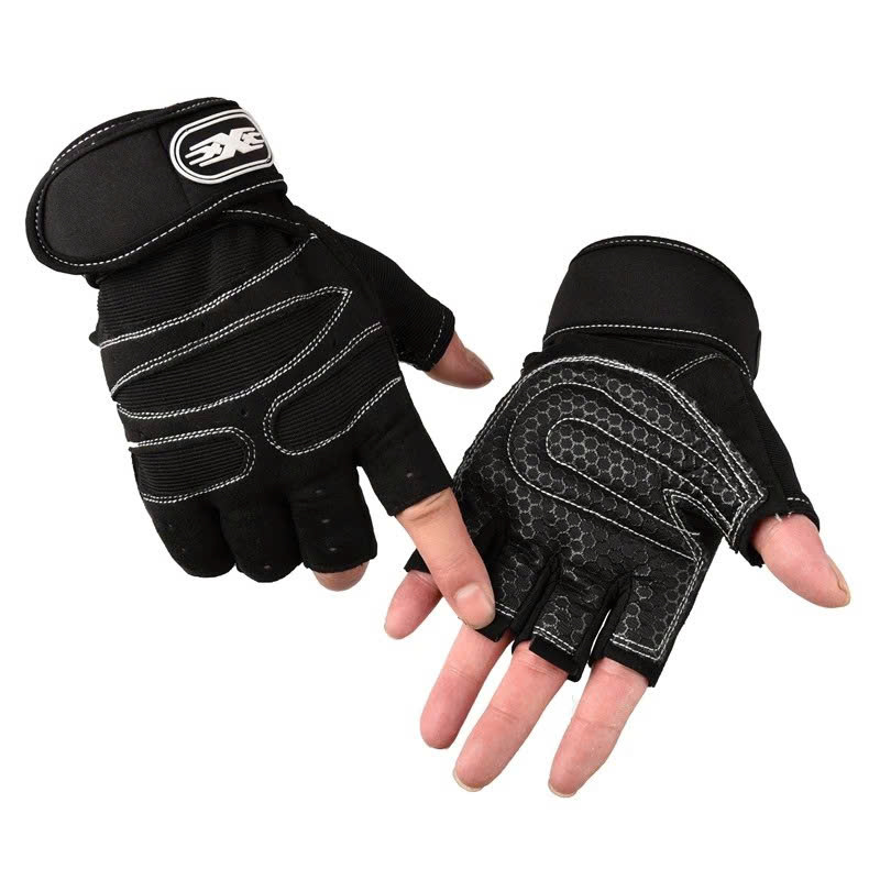 Bao găng tay tập gym kết hợp quấn bảo vệ cổ tay SIZE M 18-20cm - Hàng chính hãng SPORT GĂNG TAY THỂ HÌNH CÓ DÂY CUỐN CỔ TAY