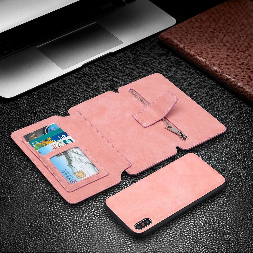 Ốp lưng điện thoại dạng ví da lật có ngăn đựng thẻ cho iPhone X XS Max XR SE 2020 iPhone 8 iPhone 7 iPhone 6 6S Plus