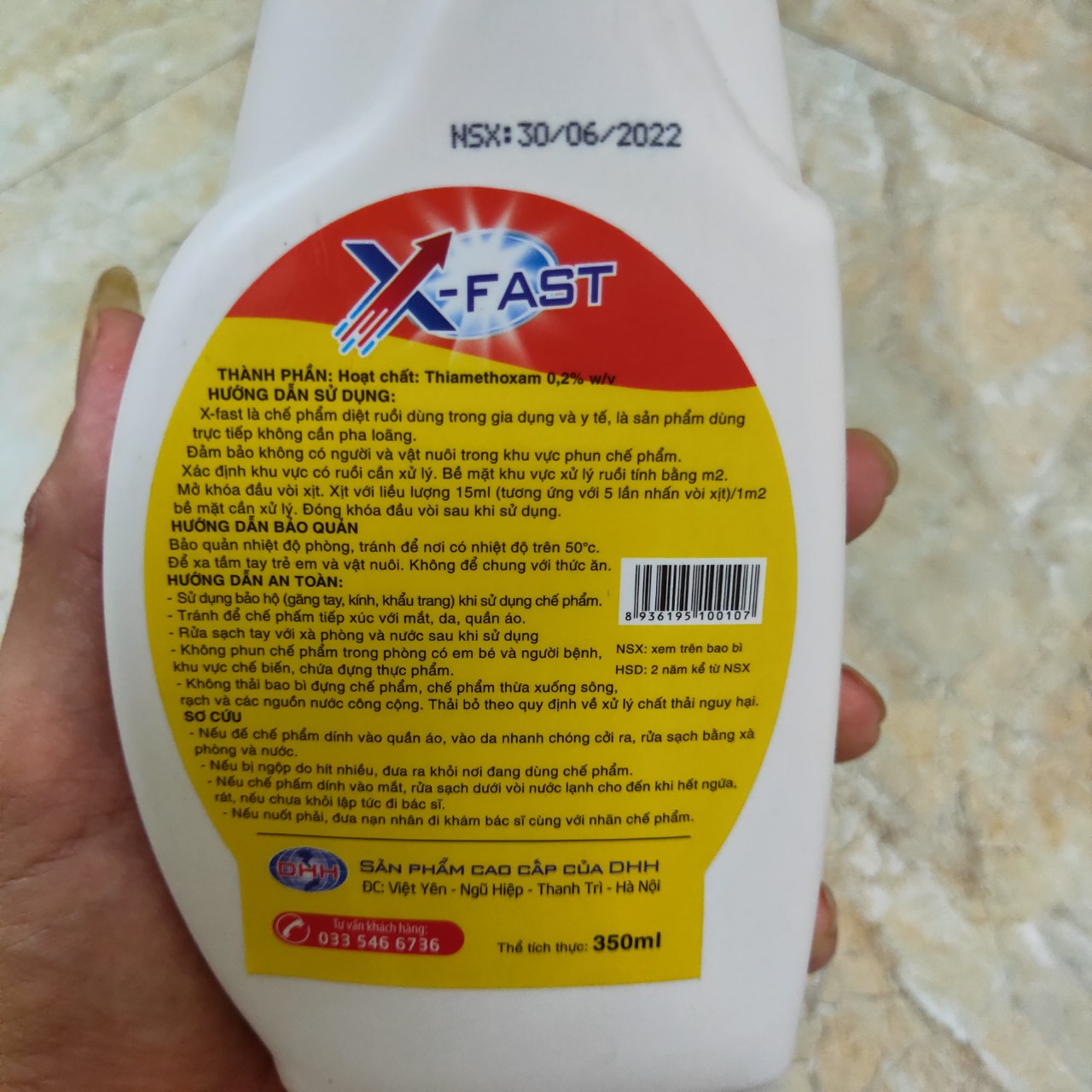 Chế phẩm diệt Ruồi trong Gia Đình và Y Tế Chai 350ml dạng xịt HiỆU QuẢ CAO không mùi X-Fast