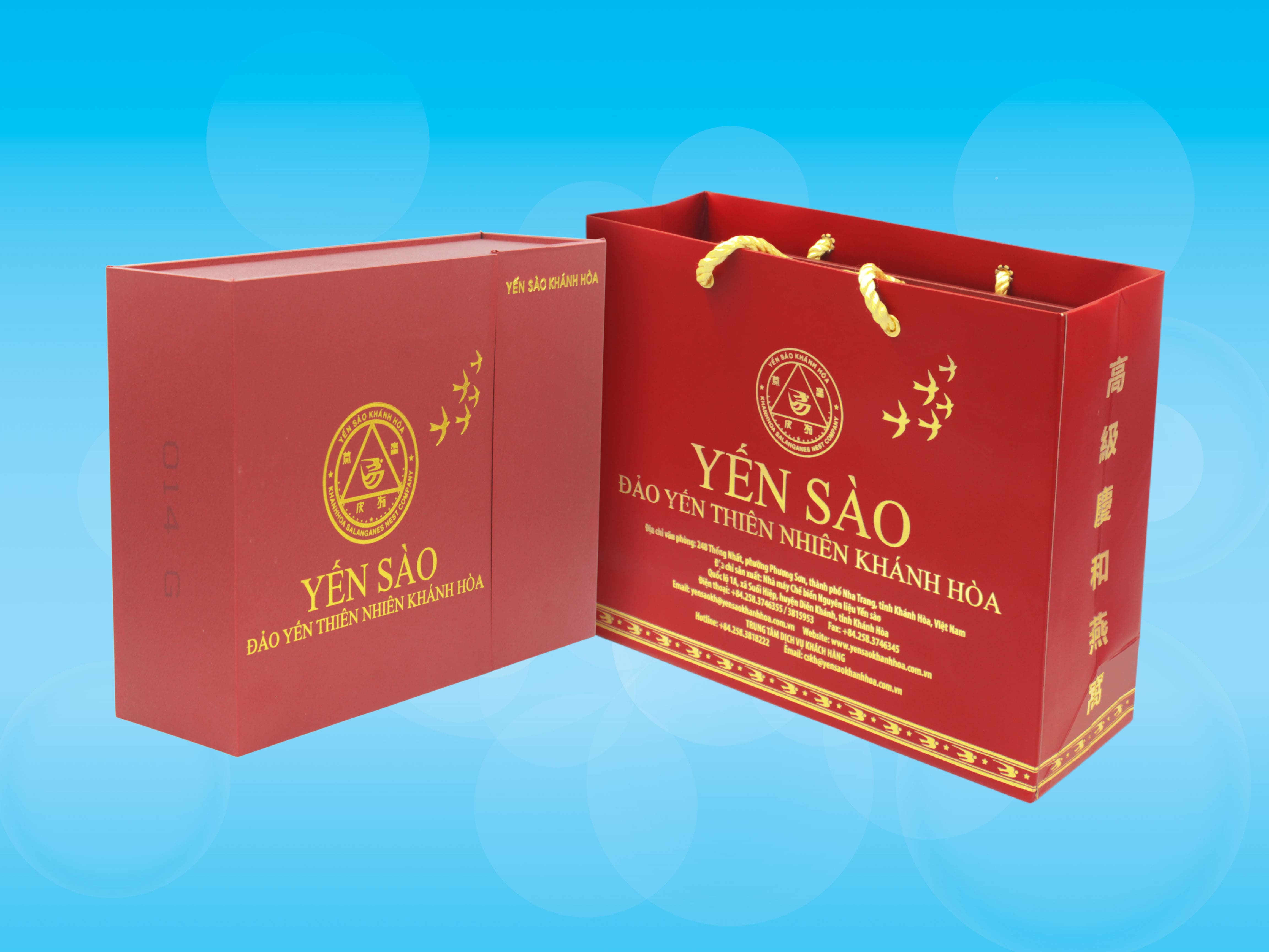 Yến sào đảo thiên nhiên Khánh Hòa tinh chế hộp quà tặng 100g - 014G