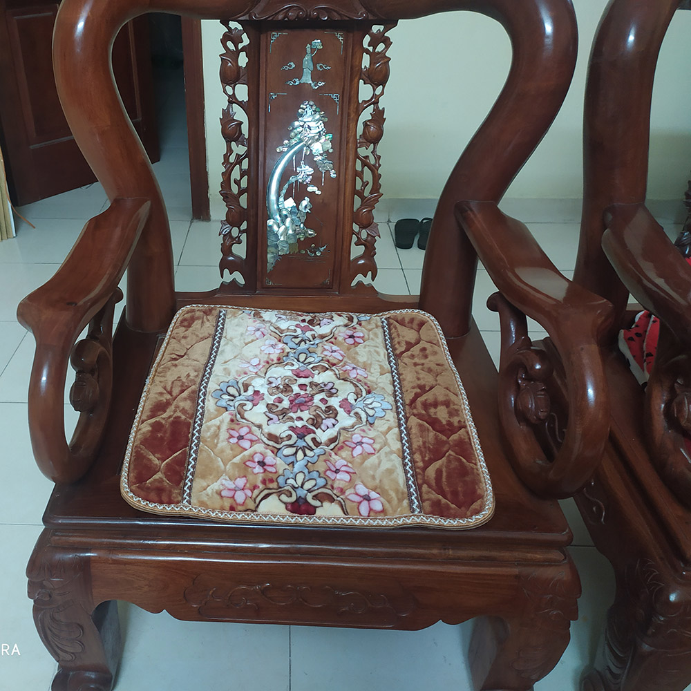 Thảm ngồi lông nhung tuyết dày 2cm, kt 54cm x 54cm