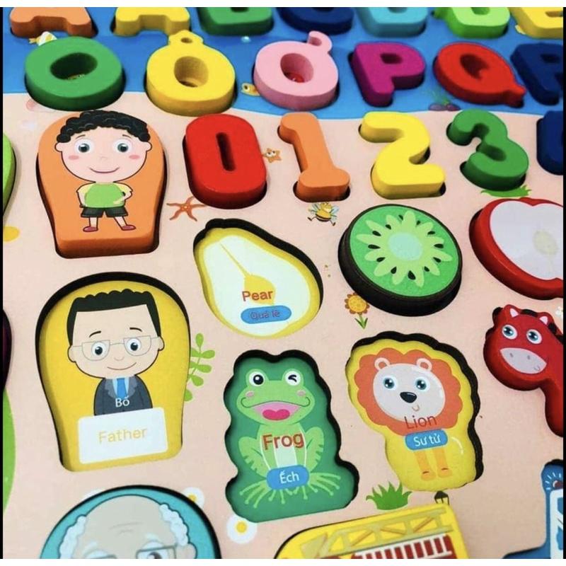 Bảng tư duy logic 8in1 tiếng việt cho bé yêu