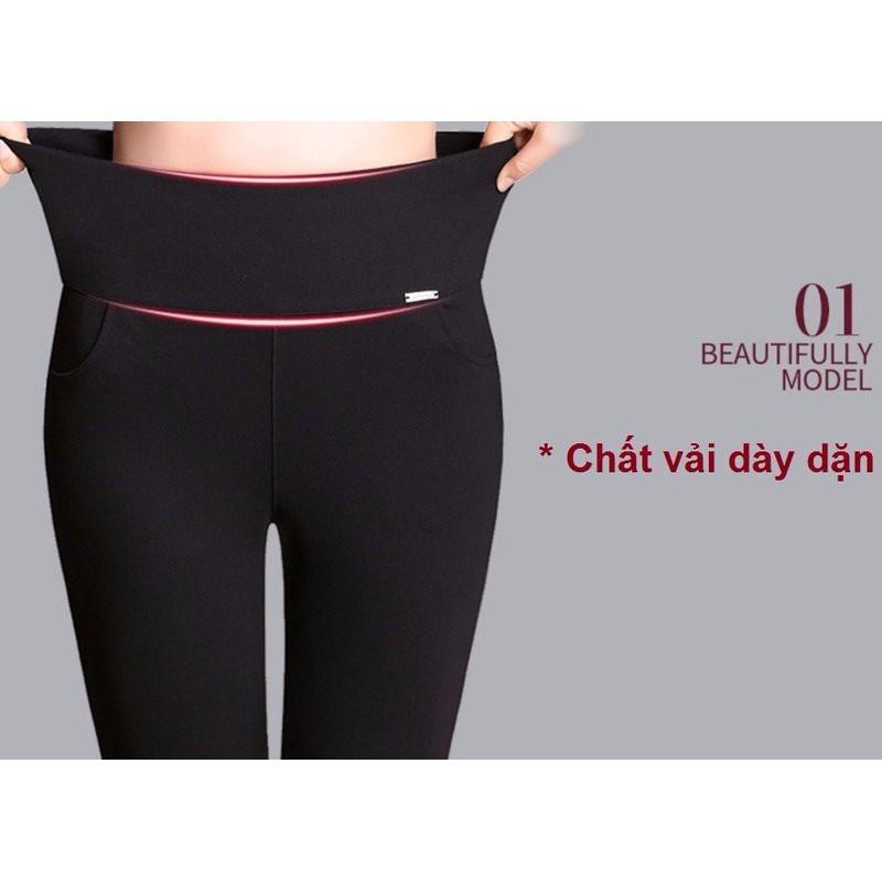 Quần legging lửng cạp cao