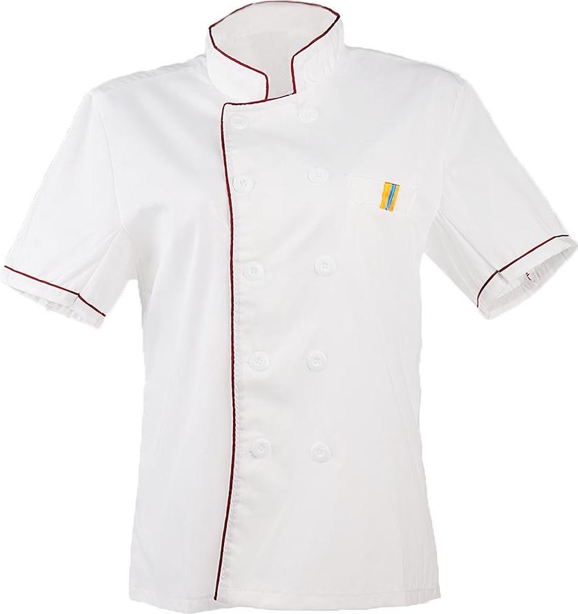 Men Women Chef Uniform Single Breasted Cook Short Sleeve Coat