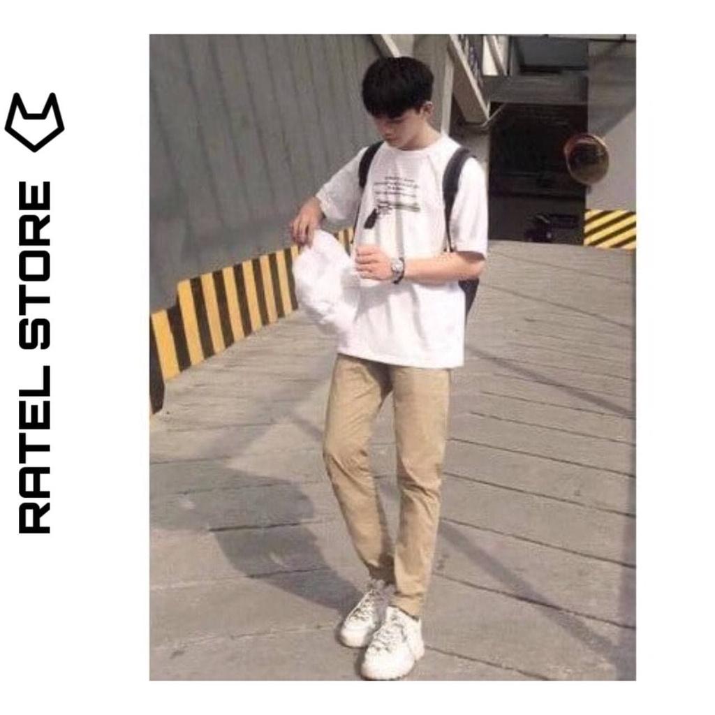 Quần Baggy Kaki Ống Suông Basic Trơn Unisex