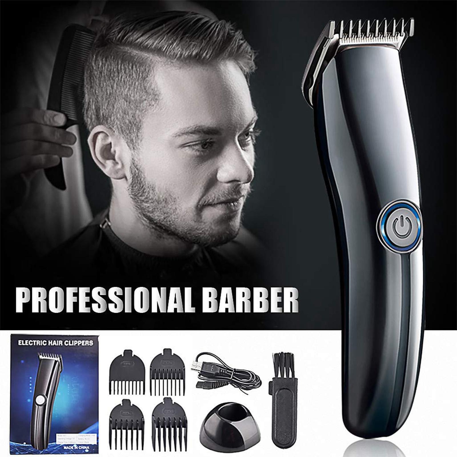 Mens Hair Clippers, Hair Cutter for Men Cordless USB Rechargeable Hair Trimmer Set Trimmer Grooming Cutter Kit Electric Hair Removal Machine Low Noise