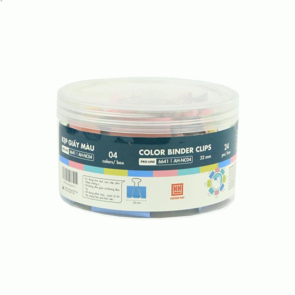 Kẹp bướm nhiều màu của Hồng Hà 32 mm 6641