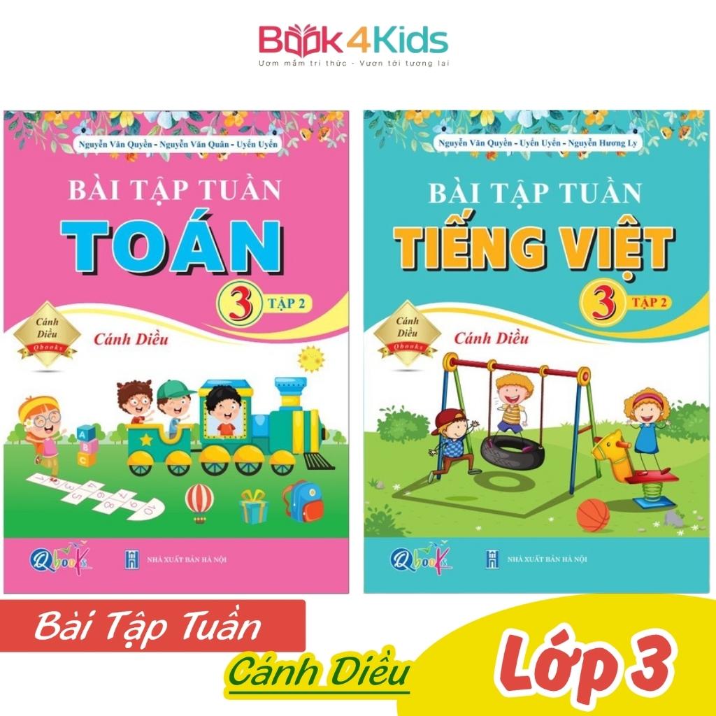 Sách - Combo Bài Tập Tuần Toán - Tiếng Việt Lớp 3 - Cánh Diều - Tập 2