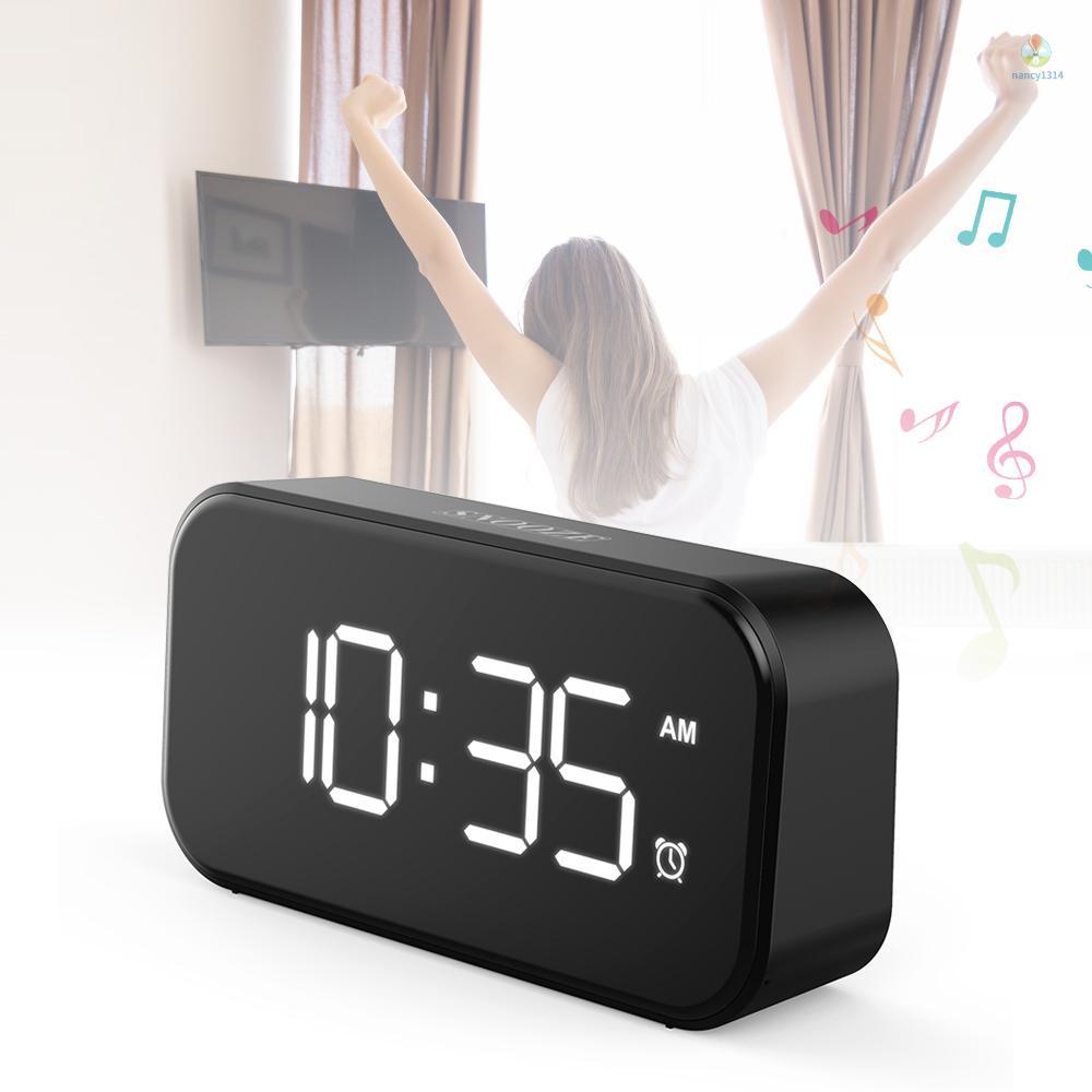 Đồng hồ báo thức đa năng nancy9740 với 2 chế độ sáng 6 chế độ điều chỉnh với hai cổng USB