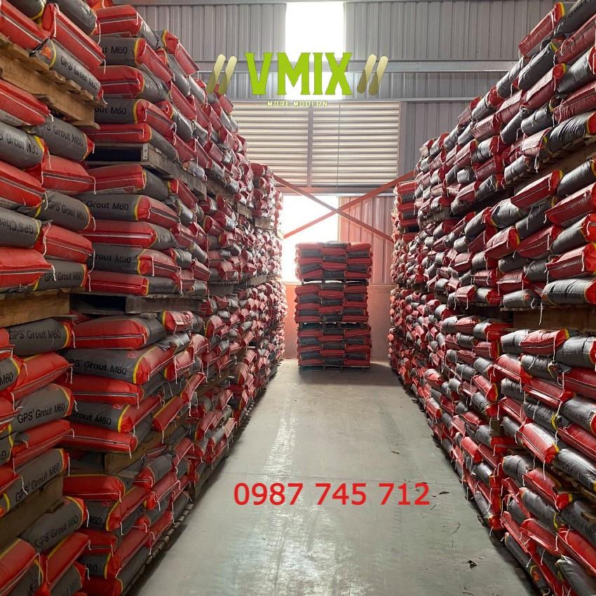 Vữa không co ngót cường độ cao  Grout M60 độ chảy cao đạt cường độ sớm dễ dàng thi công .