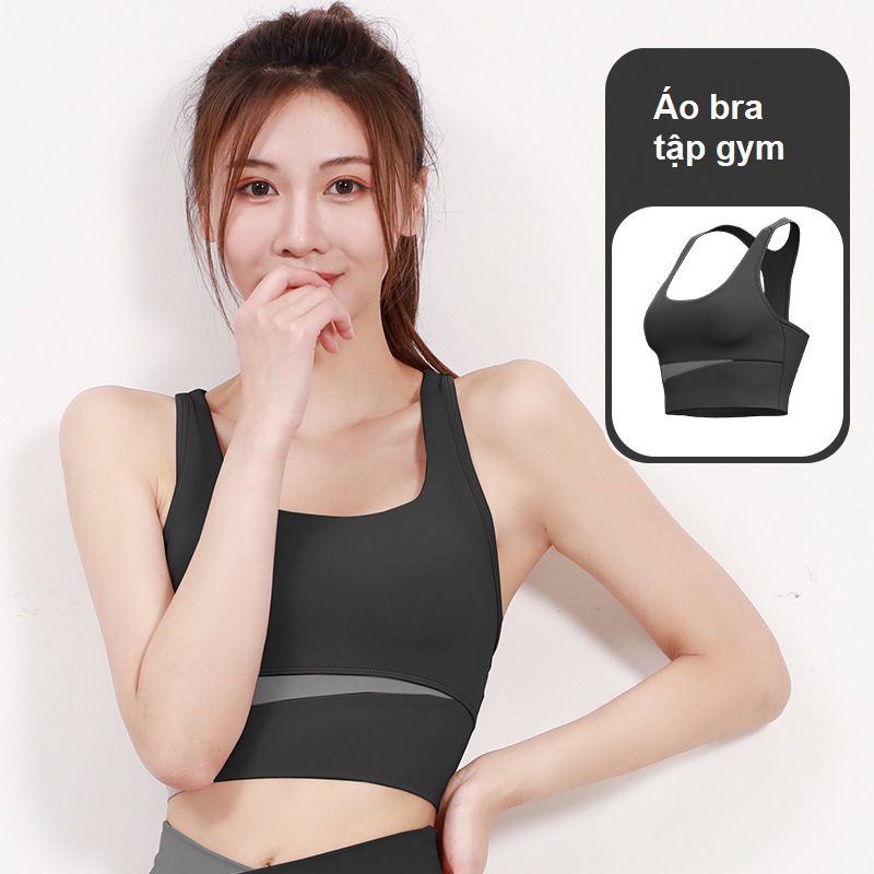 Bộ tập yoga, aerobic, gym nữ 2 món áo bra và quần lửng siêu co giãn, tôn dáng, nâng mông