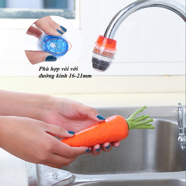 Đầu Vòi Lọc Sạch Nước Than Hoạt Tính Màu Ngẫu Nhiên