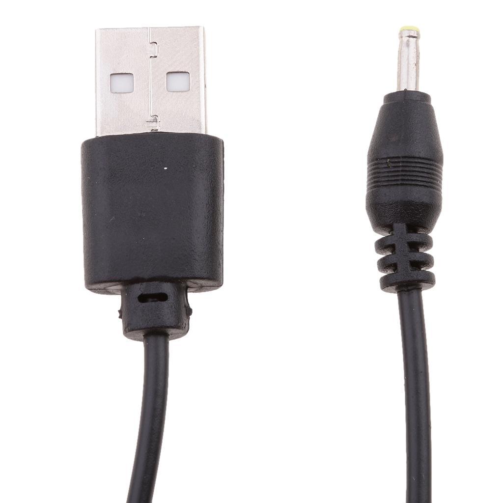 4 Pieces USB Type A Male to DC 2.5mm x 0.7mm Male Adapter Power Supply Cable 1m/3.3ft Black