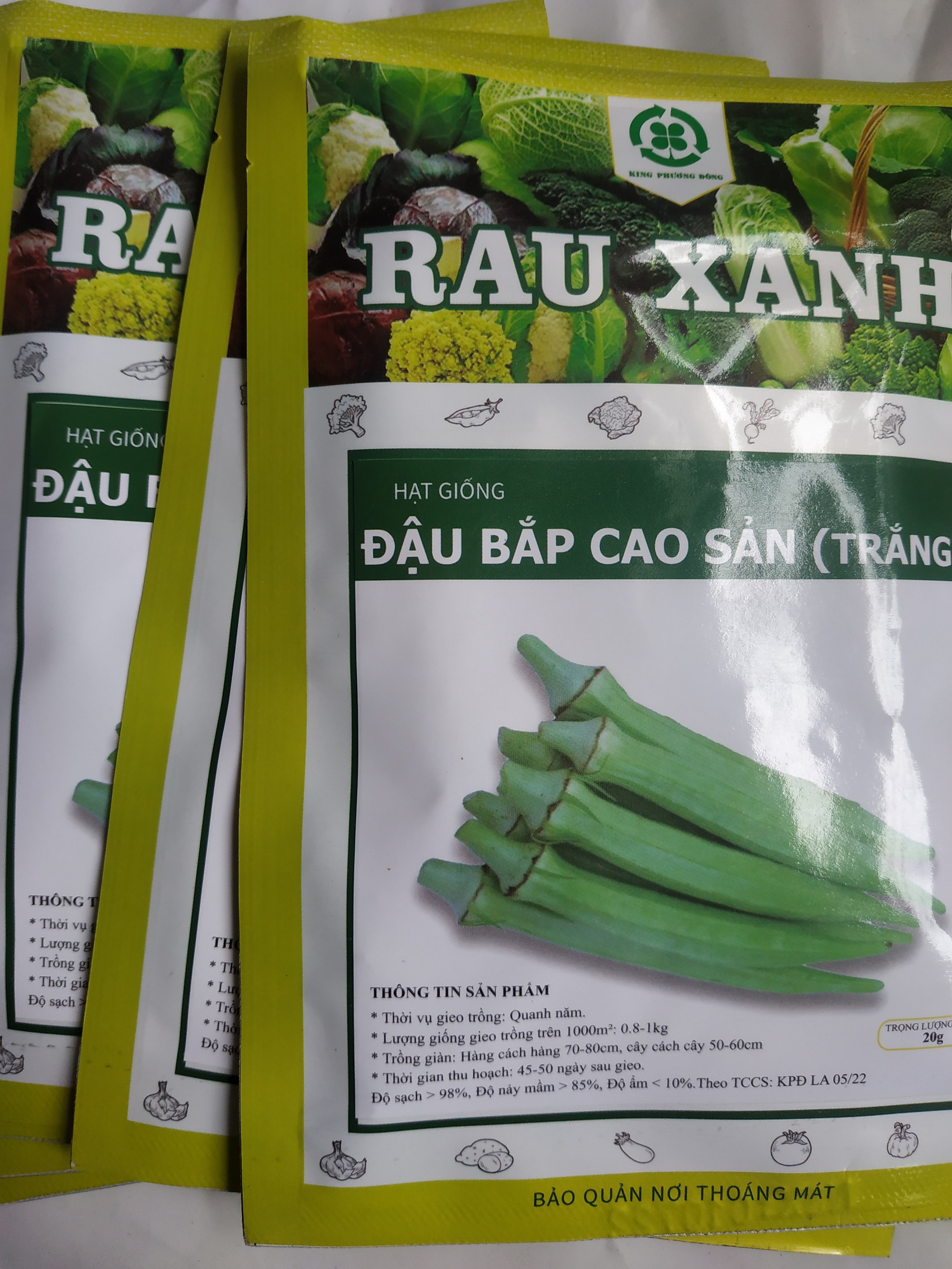 Combo 10 gói Hạt giống ĐẬU BẮP CAO SẢN - gói 20 gram