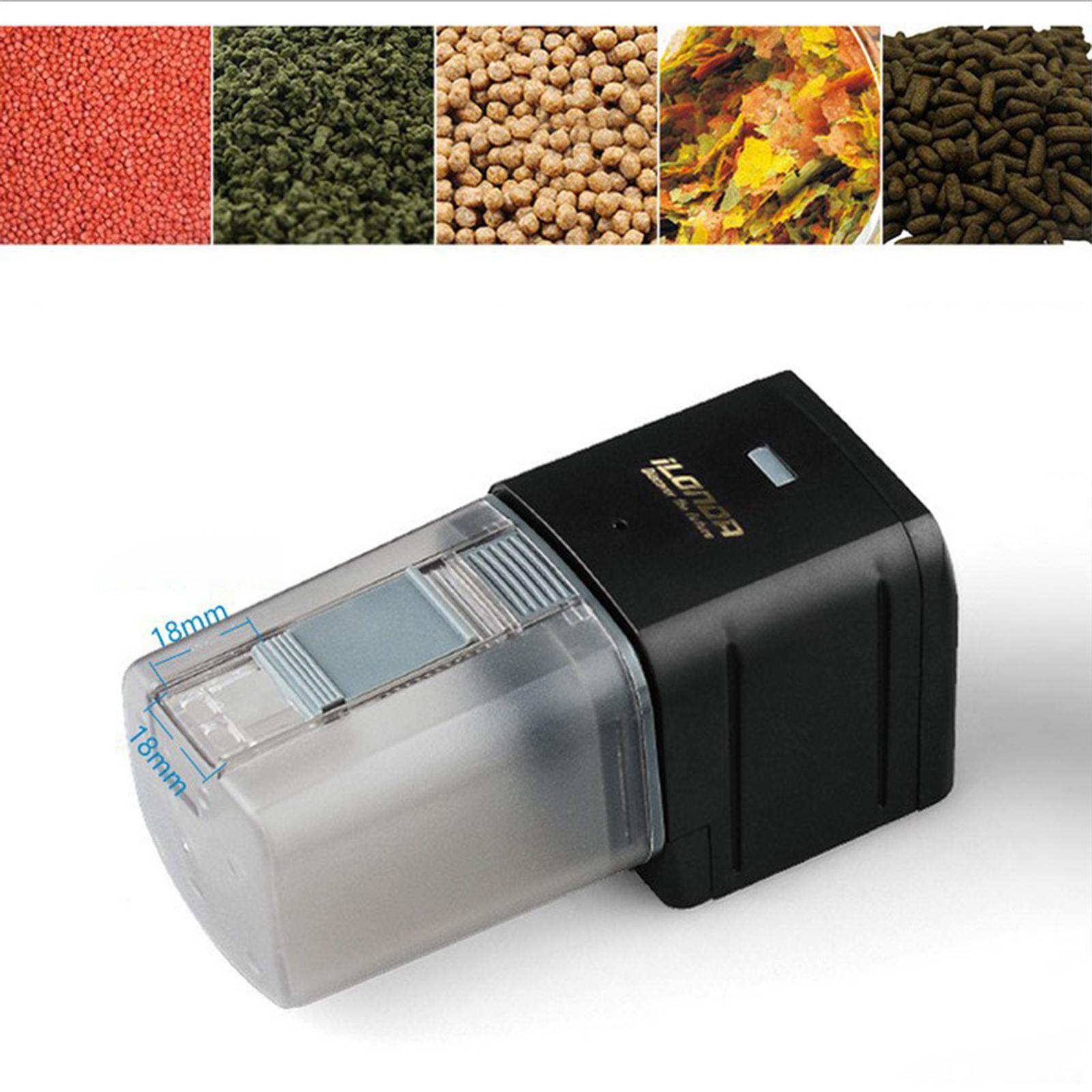 Automatic Fish Feeder, Moisture-Proof Electric Auto Fish Feeder for Aquarium Fish Tank, Fish Food Vacation Feeder Timer Fish Food Dispenser,165-175ml