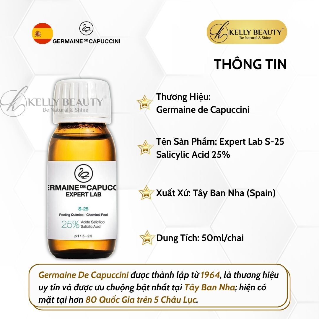 Dung Dịch Peel Da Dầu Mụn Germaine Expert Lab Salicylic 25% Chemical Peel S-25 | Kelly Beauty