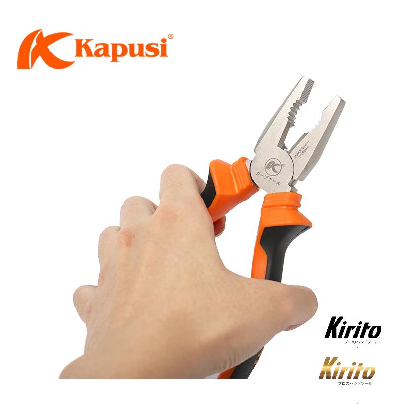 Kìm Điện Niken Kapusi Japan 7 Inch (175mm) – Chất Liệu Thép CR-V, Tay Cầm Bọc Nhựa Cao Cấp – Mã K8022