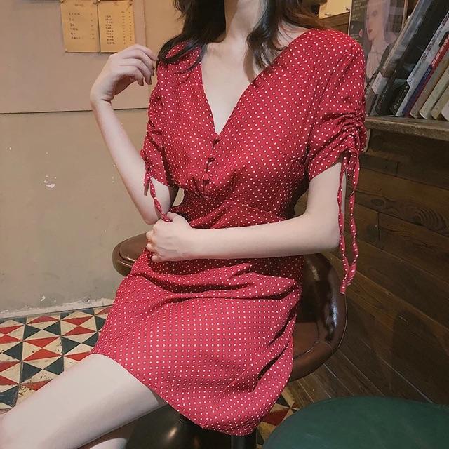 Váy chấm bi Hàn