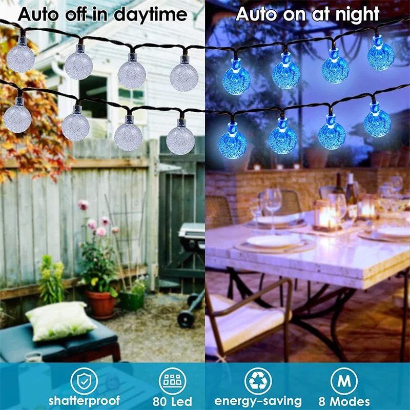 Dây Đèn Led Bọt Biển Pha Lê Tuyệt Đẹp 70 bóng Trang Trí Nhà Cửa, Sự Kiện JK-002