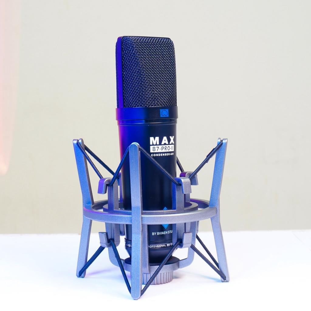 Mic thu âm Max 87-Pro-II -Phiên bản mới 2022- Micro 48V thu âm karaoke livestream chuyên nghiệp - Condenser microphone -