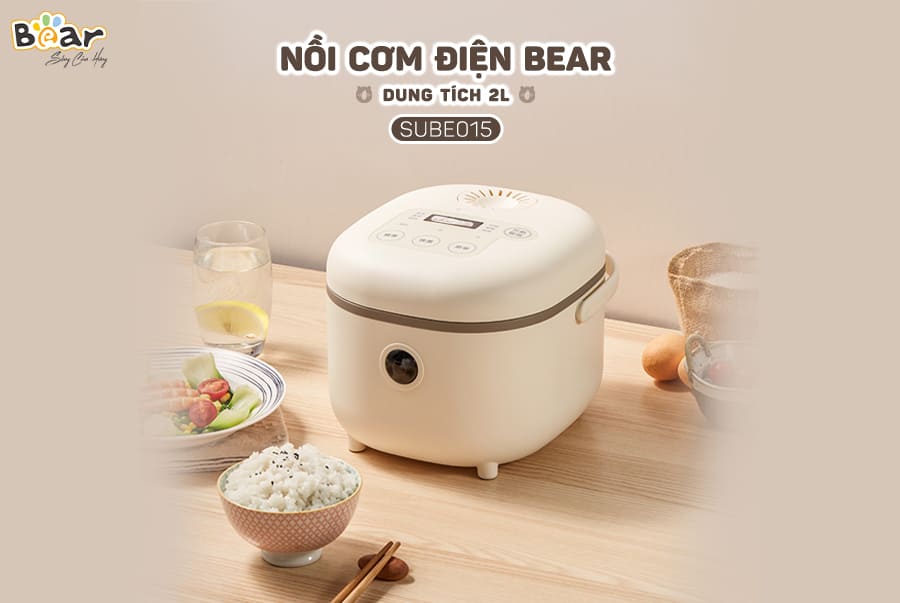 Nồi Cơm Cao Tần, Nồi Cơm Điện Thông Minh BEAR SB-NC16L Dung Tích 1.6 Lít Công Suất 400 W - Hàng Chính Hãng