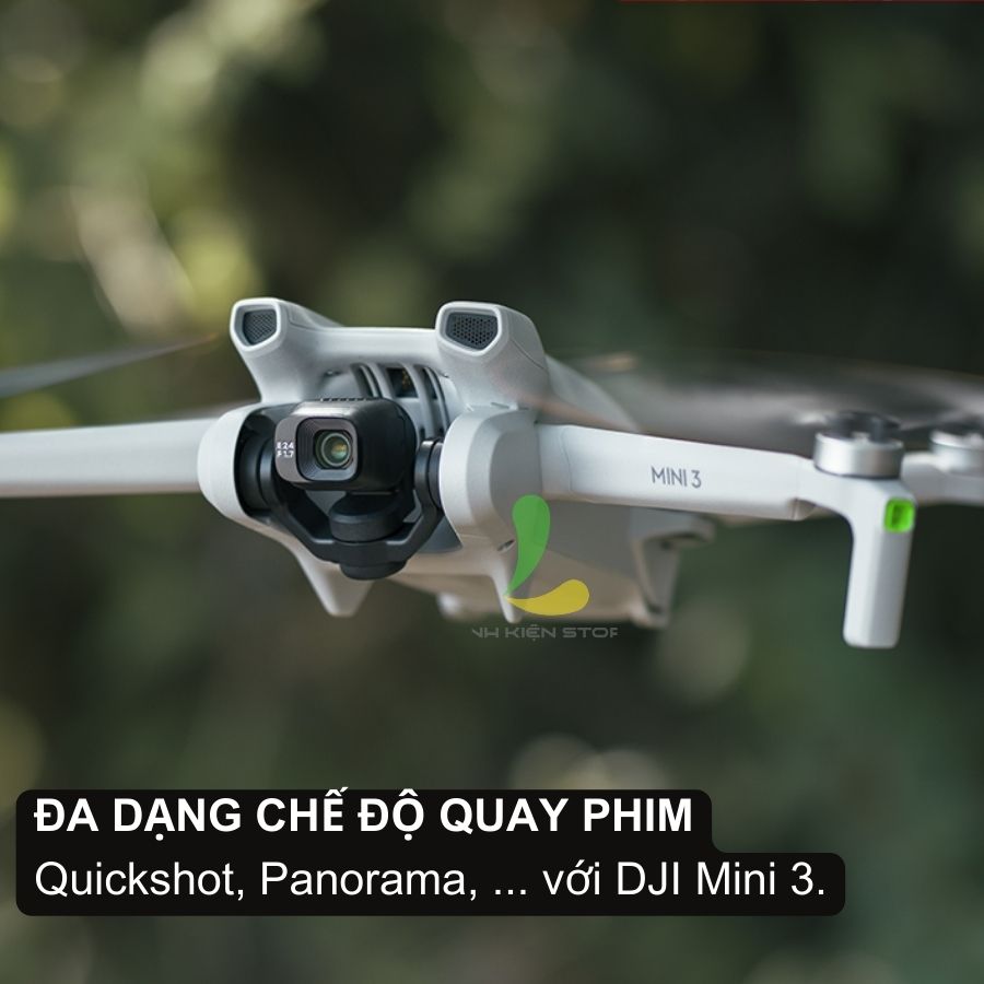 Flycam DJI Mini 3 (+ DJI RC) - Máy bay camera 4K HDR sắc nét, công nghệ truyền video O2 khoảng cách tối đa 10km - Hàng chính hãng